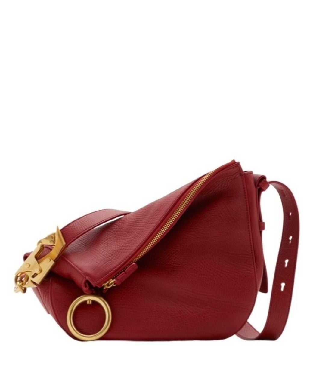 Burberry Red Knight Zipped Small Shoulder Bag
