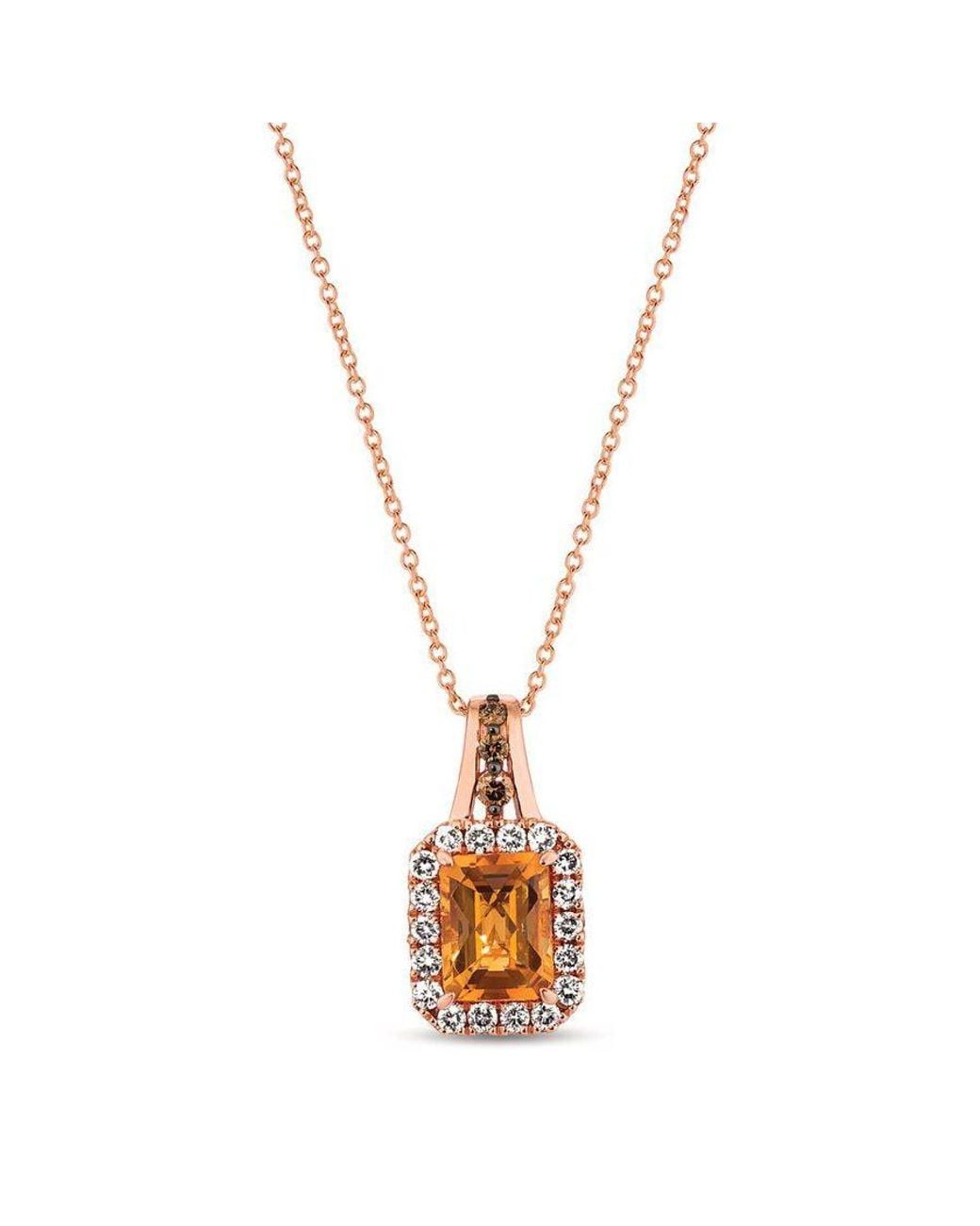 Le Vian Metallic Ladies Cinnamon Citrine Necklaces Set for men