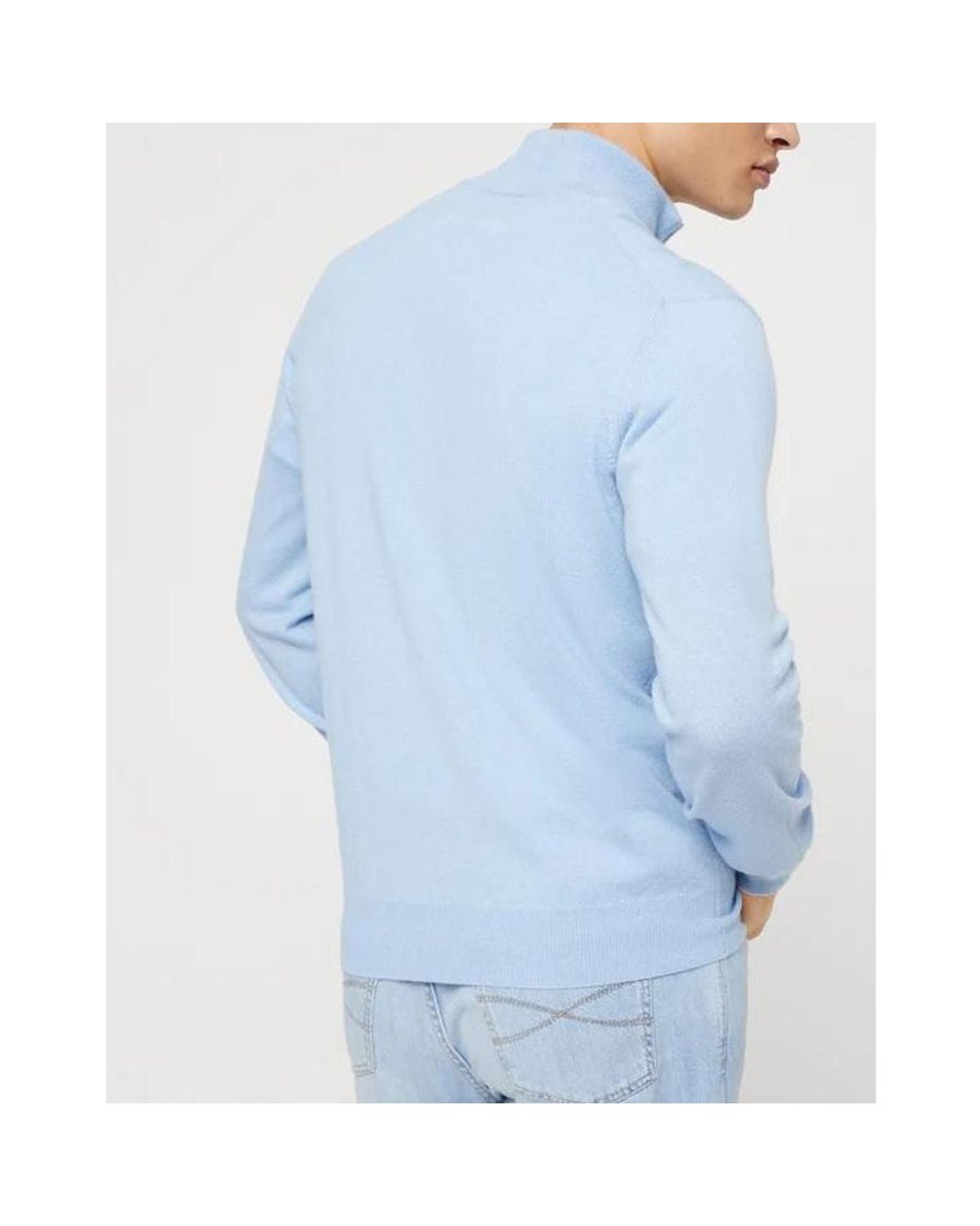 Brunello Cucinelli Blue Cashmere Knit Sweater, Brand Size 44 (Us for men