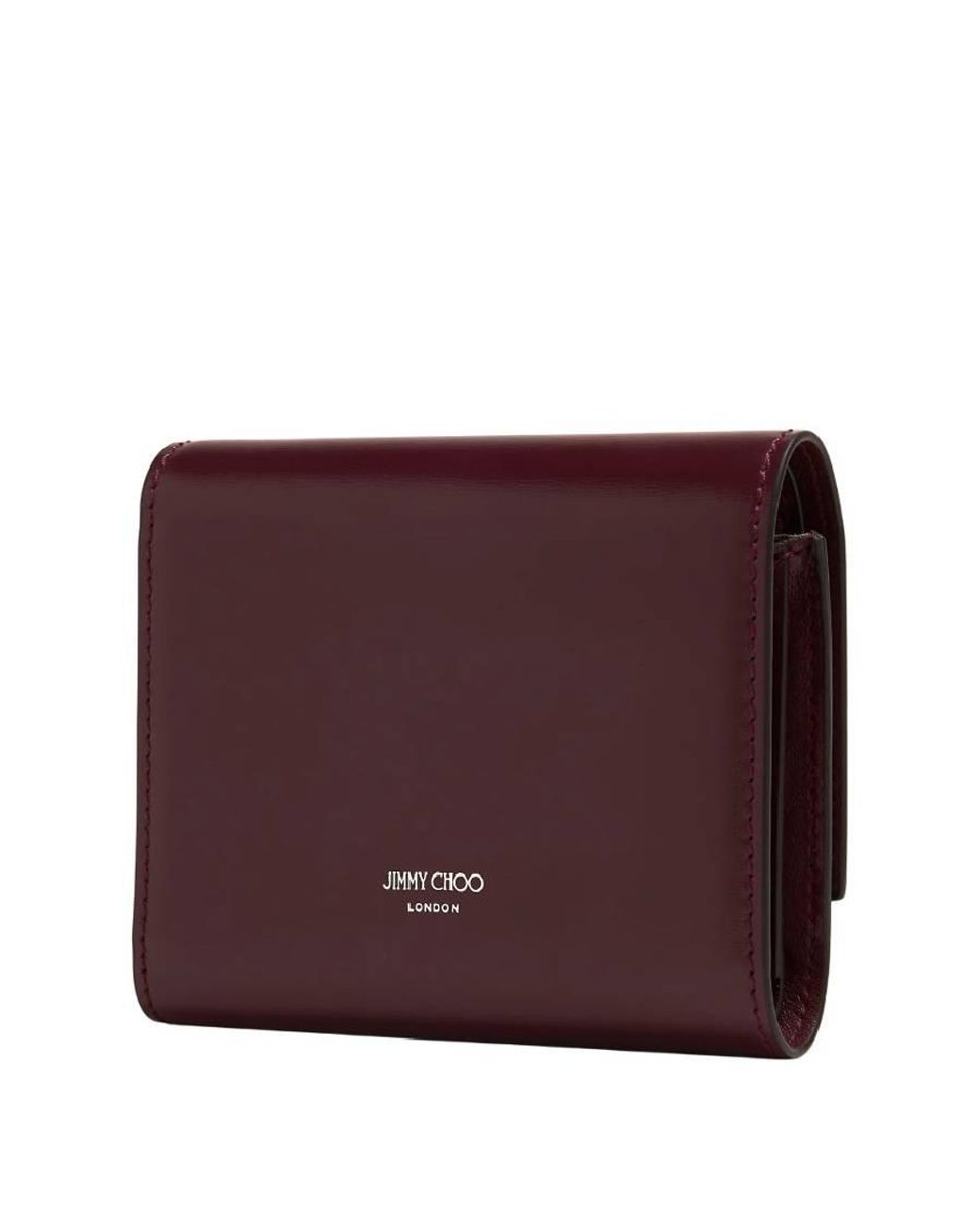 Jimmy Choo Purple Marinda Diamond -Chain Leather Wallet for men