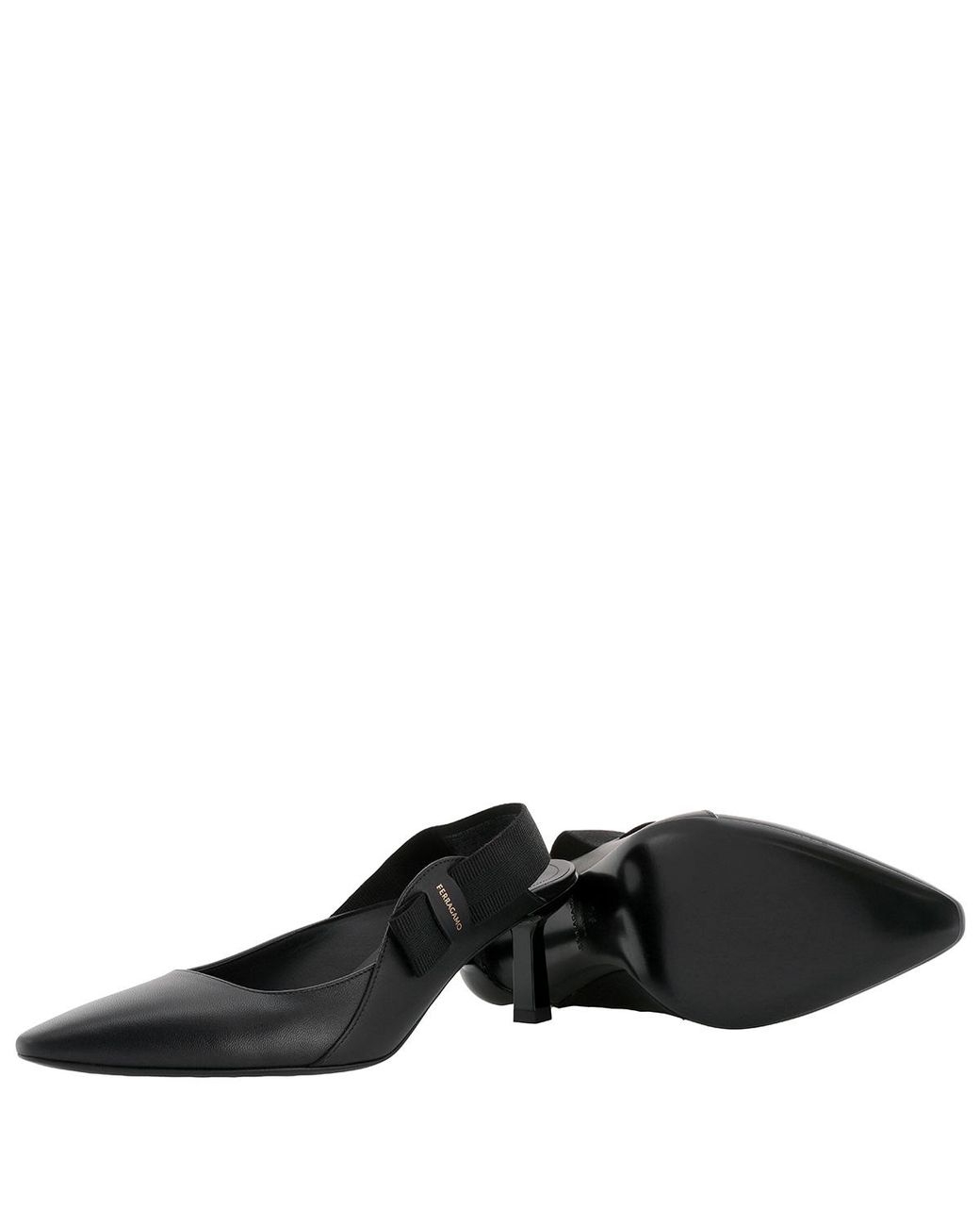 Ferragamo Black Ferragamo Vania Vara Bow Slingback Pumps