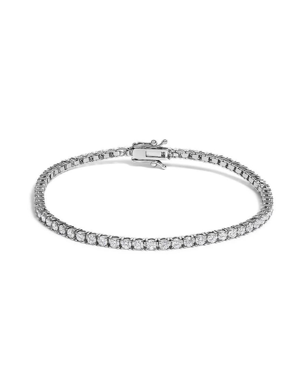 Haus of Brilliance Metallic 14K 3.00 Ctw Diamond Classic Standard 4 Prong Set Tennis Bracelet for men