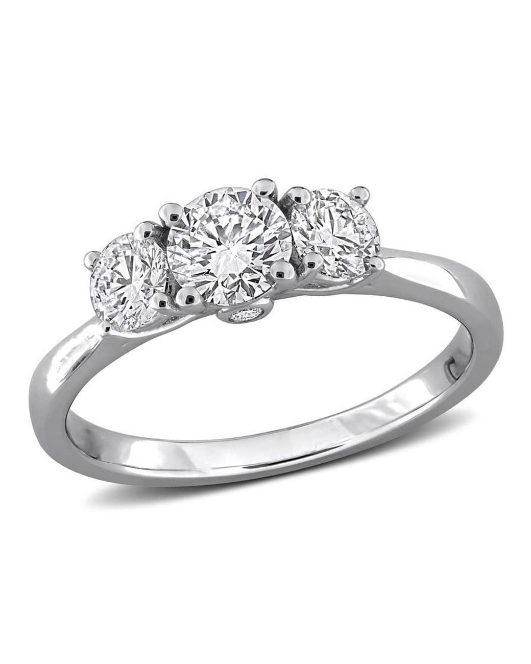 Created Forever Metallic 1 3/4Ct Tw Lab Grown Diamond 3-Stone Engagement Ring for men