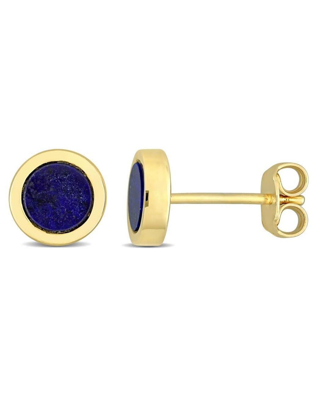 Amour Metallic 5/8 Ct Tgw Lapis Stud Earrings for men