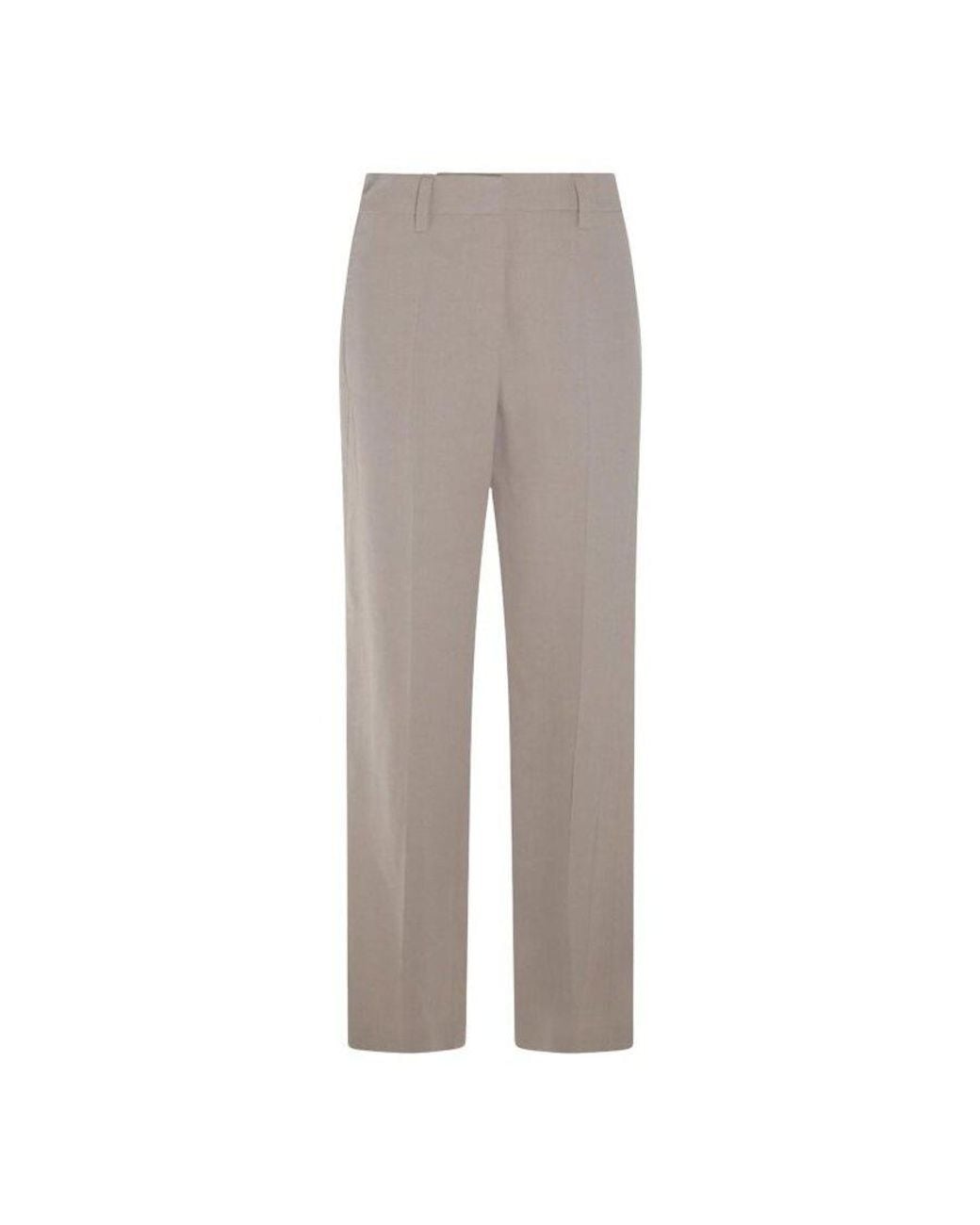 Brunello Cucinelli Gray Light Straight Trousers, Brand Size 42 (Us for men