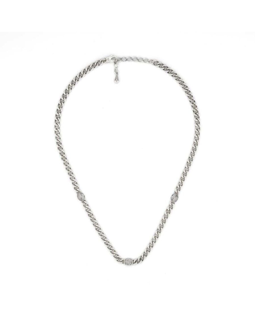 Gucci Metallic Interlocking G Chain Necklace
