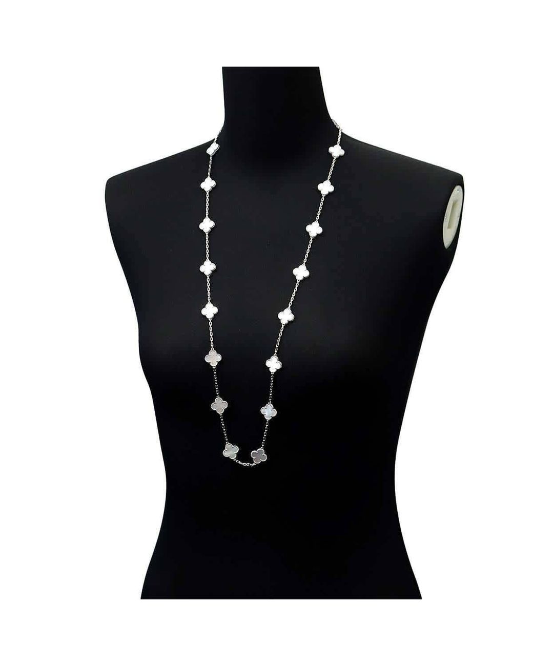 Van cleef cheap alhambra long necklace