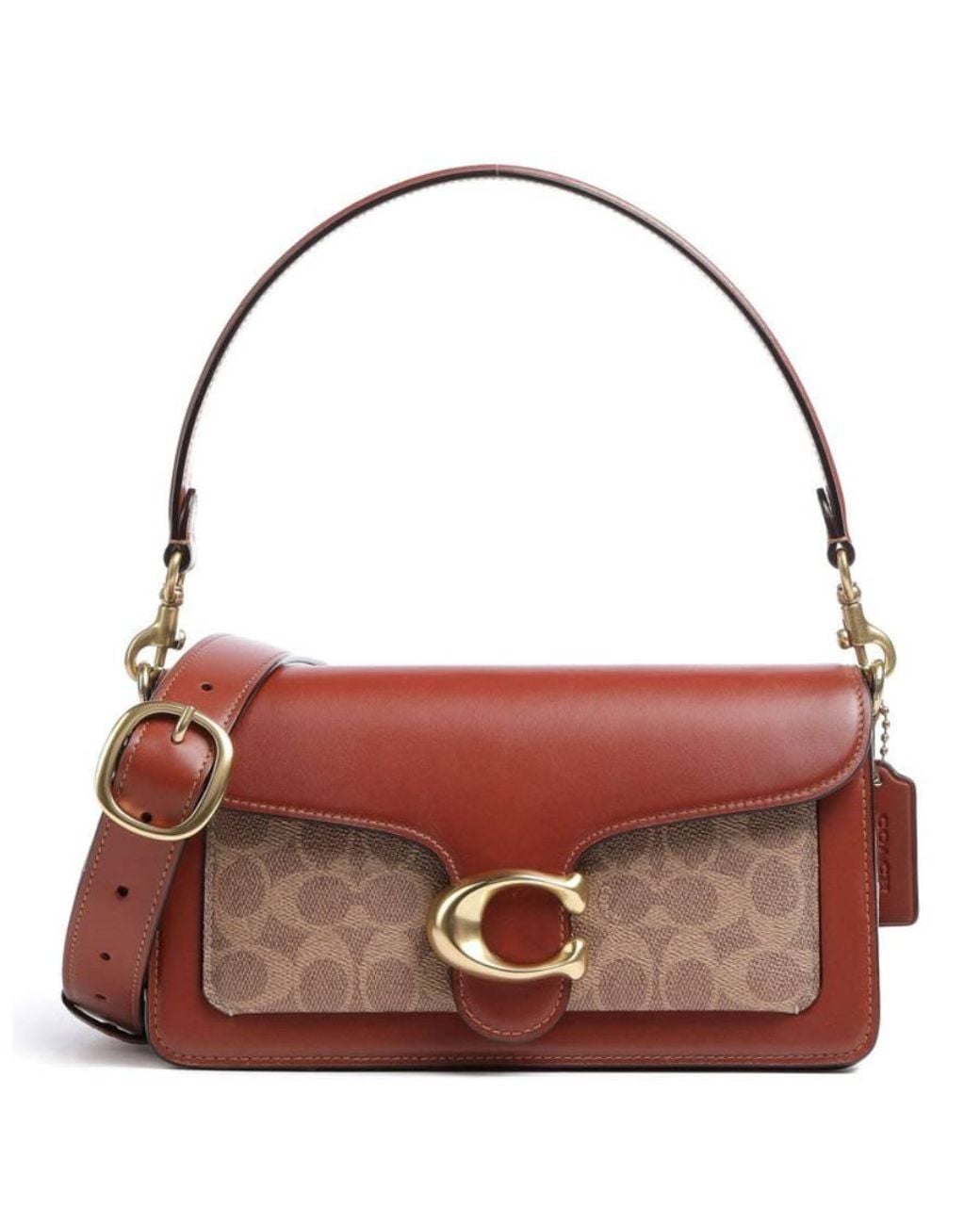 COACH Red Signature Canvas Tabby Shoulder Bag 26
