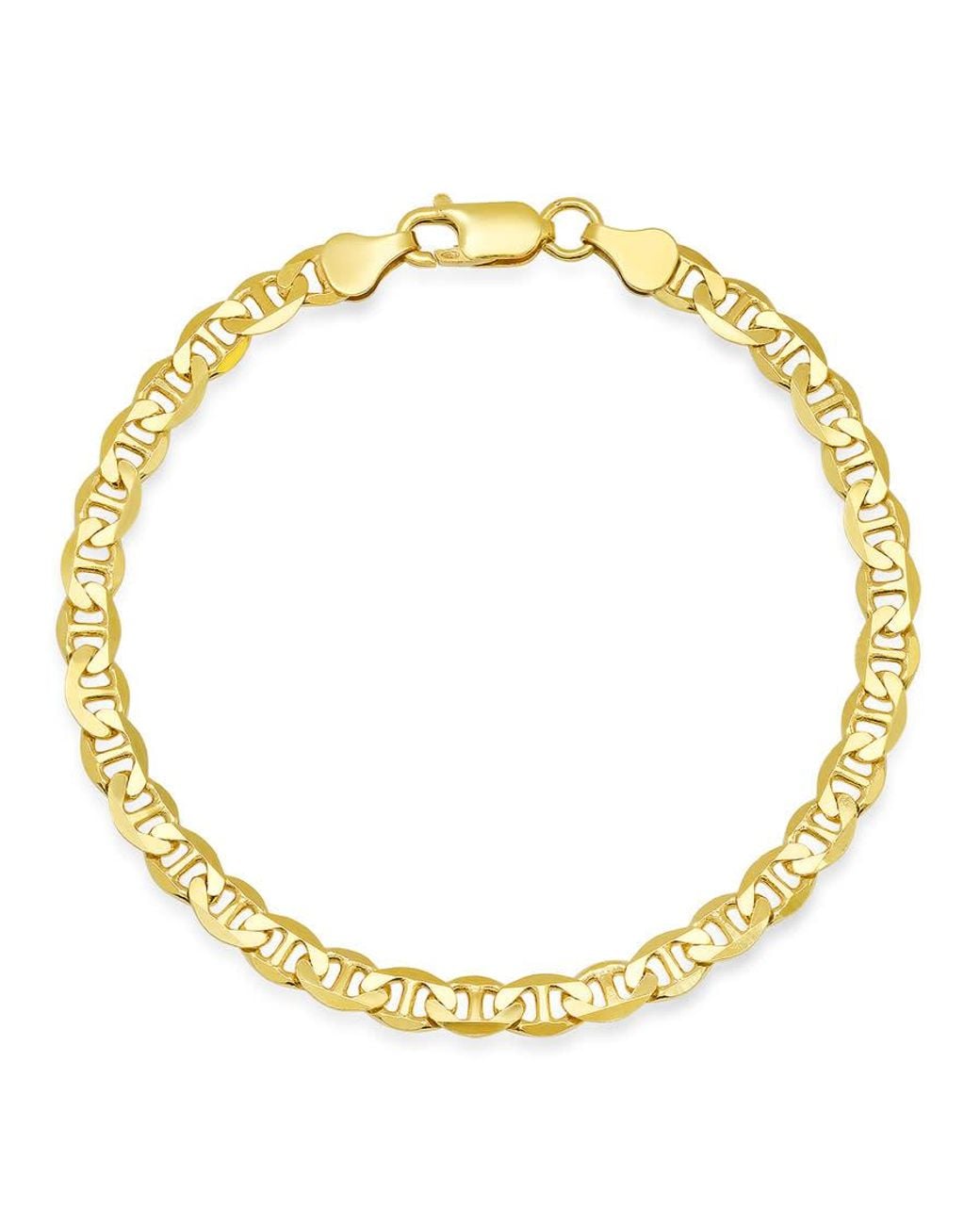 Kylie Harper Metallic Italian 14K Over 8.5" Mariner Chain Bracelet for men