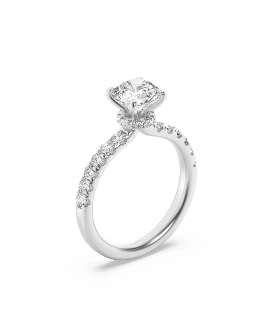 Mure And Co White 1.5Ctw Round Shaped Lab Grown Diamond (F/Vs) Hidden Halo Accented Ring for men