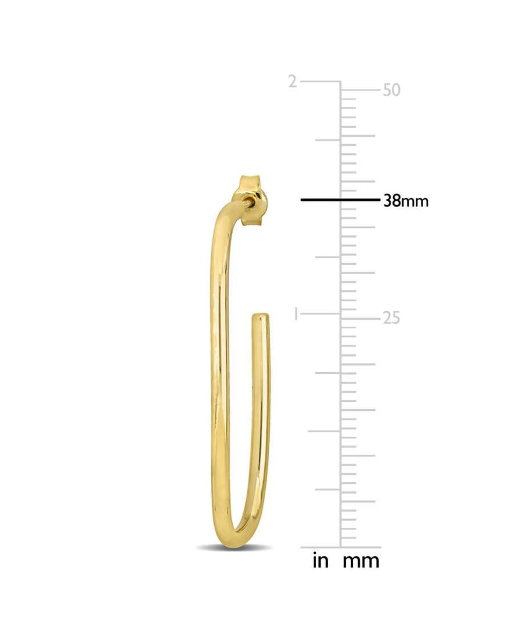 Amour Metallic Open Rectangular Earrings