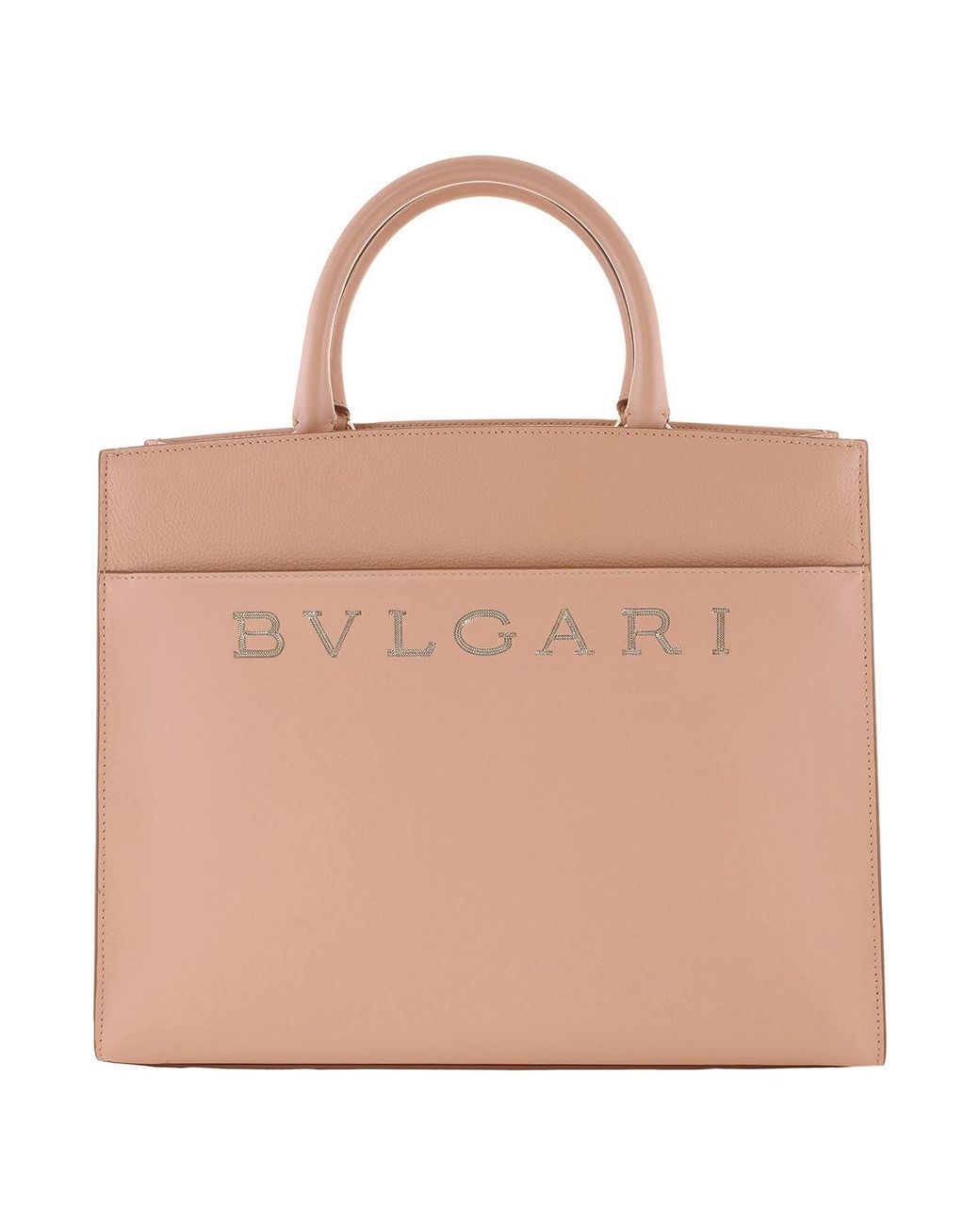 BVLGARI Natural Leather Logo Tote Bag for men