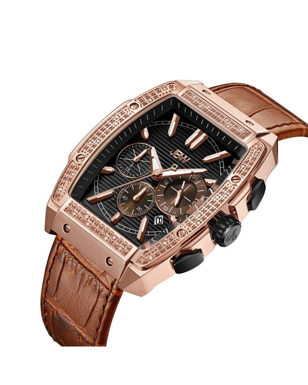 JBW Echelon Chronograph Quartz Diamond Grey Dial Watch for Men Lyst