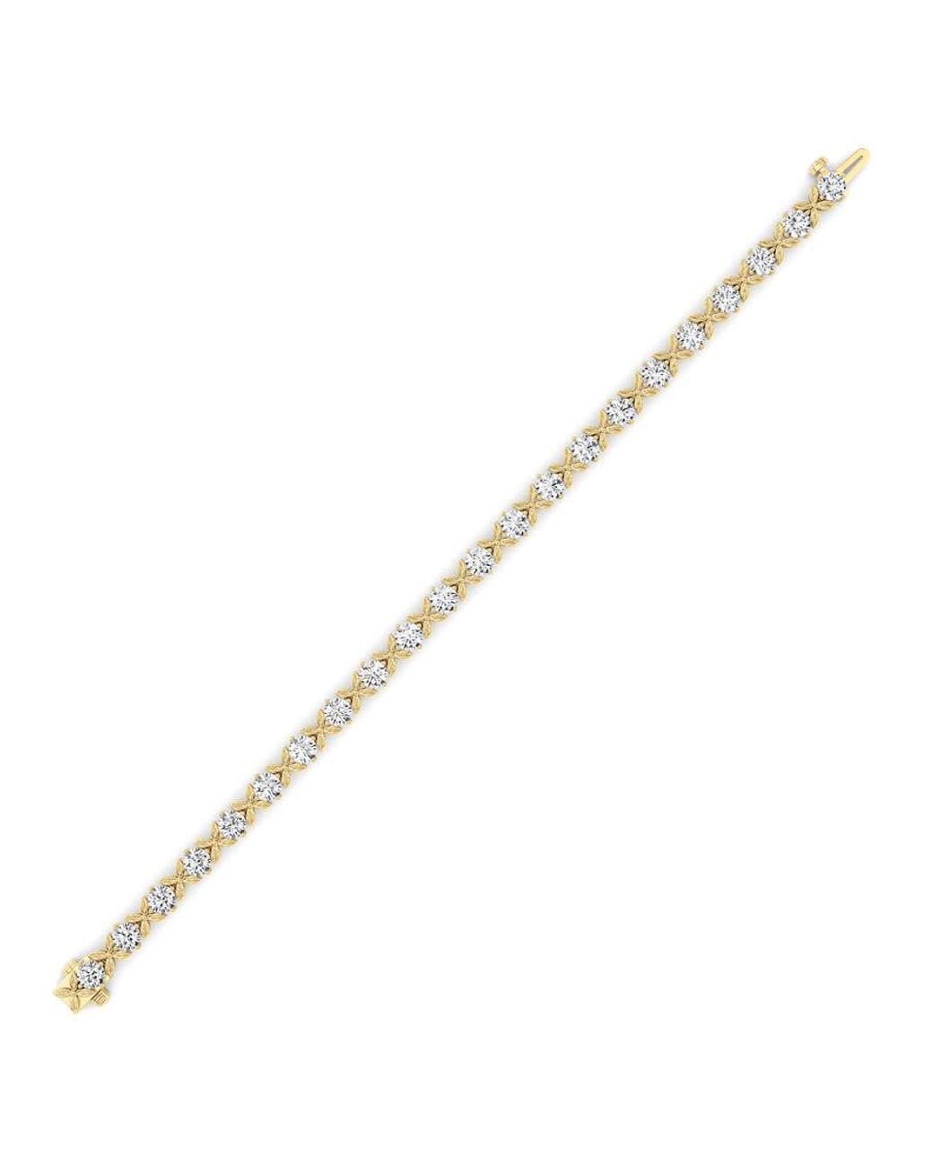 Mure And Co Metallic 7Ctw Round Lab Grown Diamond (F/Vs Bracelet for men