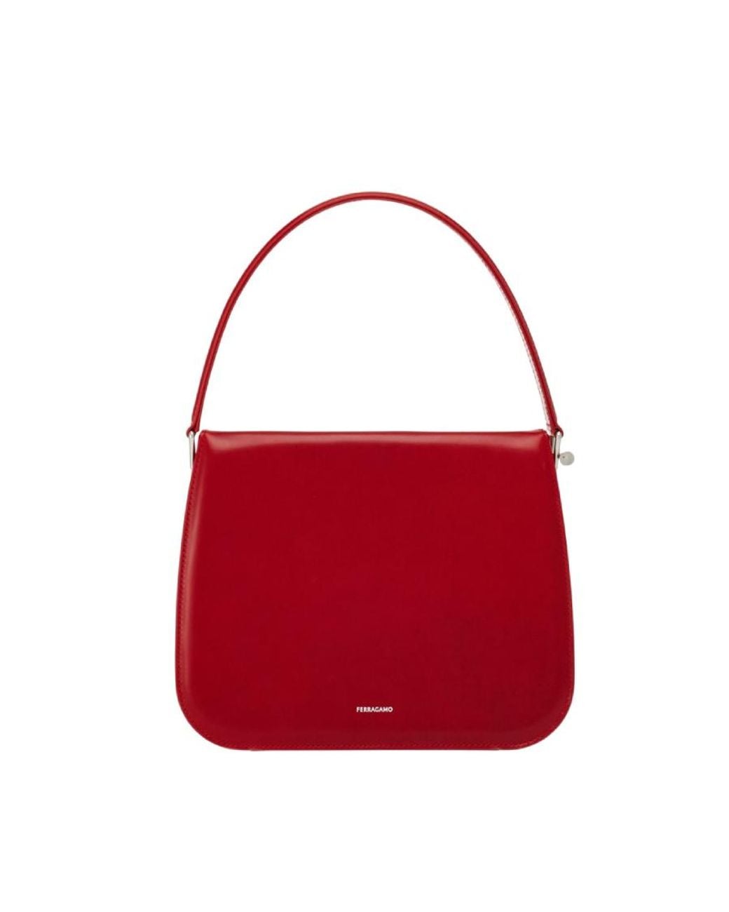 Ferragamo Red Semi-Rigid Logo Printed Tote Bag for men