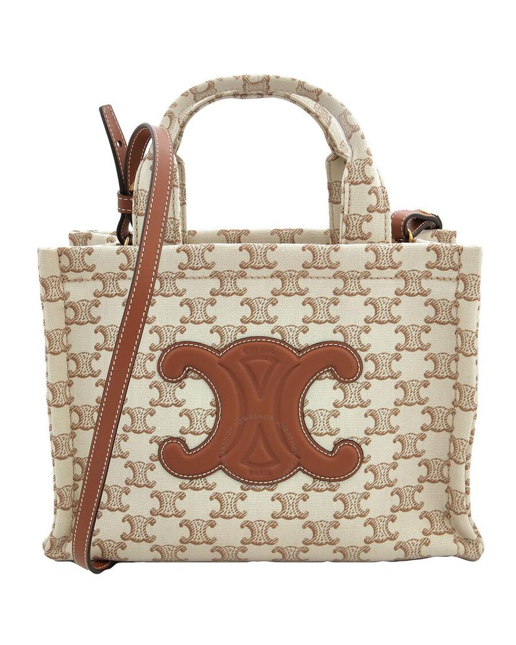 CABAS TRIOMPHE 21 WHITE CANVAS TOTE