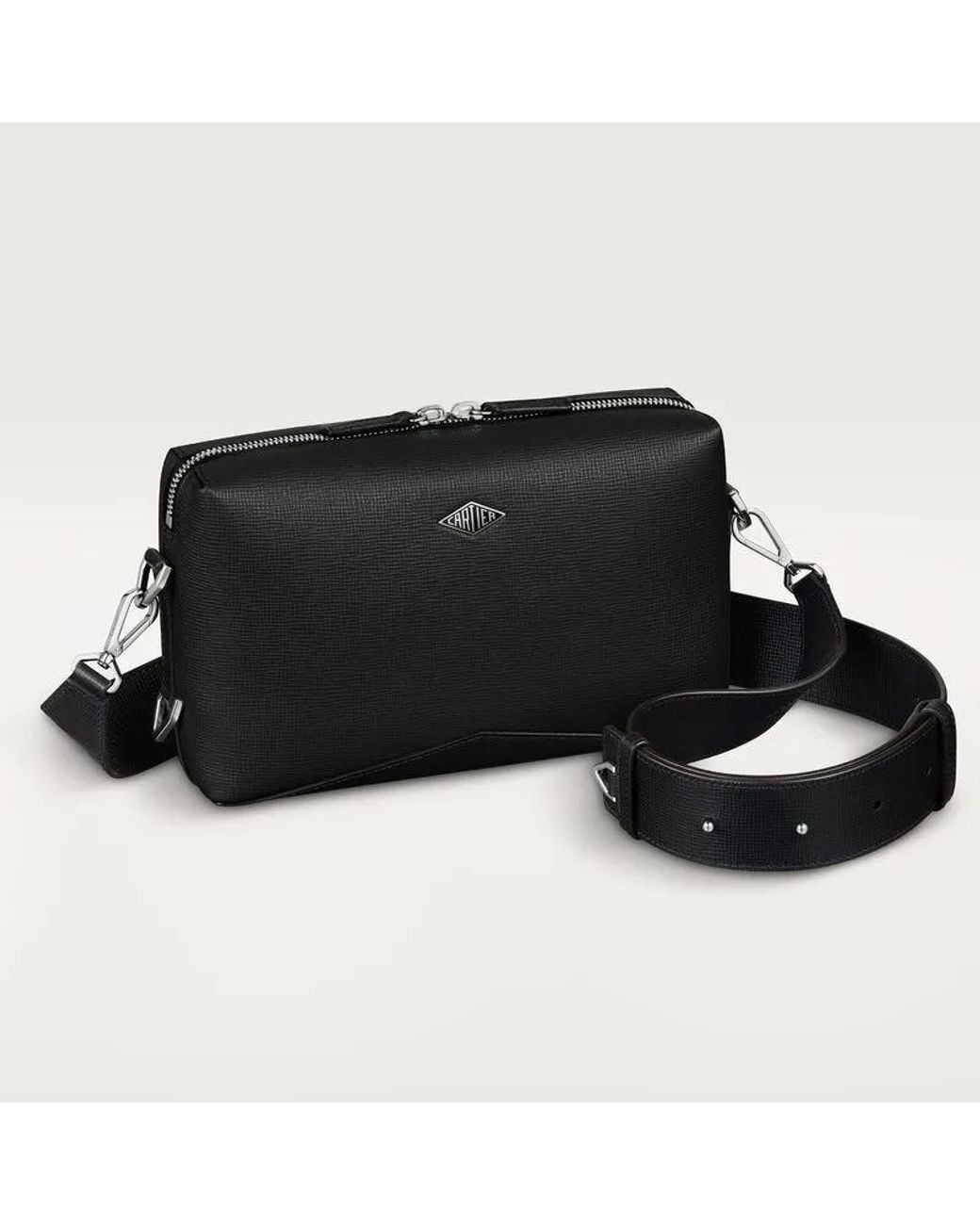 Cartier Lozange Calfskin Crossbody Bag in Black for Men | Lyst UK