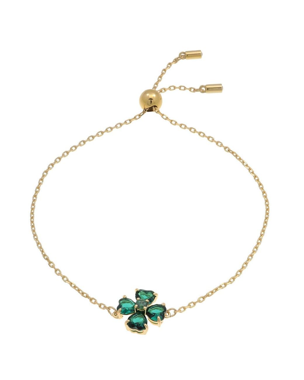 Swarovski Metallic Idyllia Bracelet, Mixed Cuts, Clover, 18K Finish