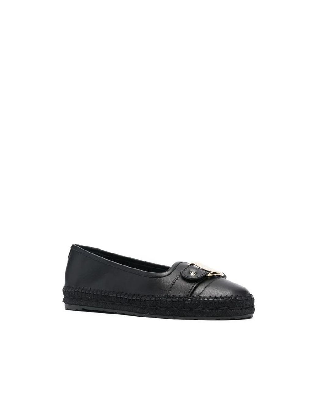 Ferragamo Black Vara Buckle-Detail Espadrilles