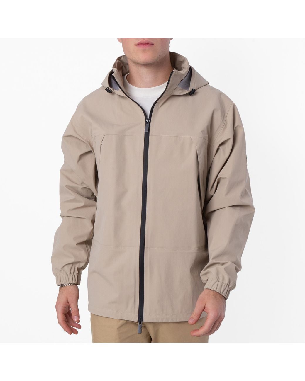 Burberry Natural Horsehead Rubber Logo Hooded Jacket for men