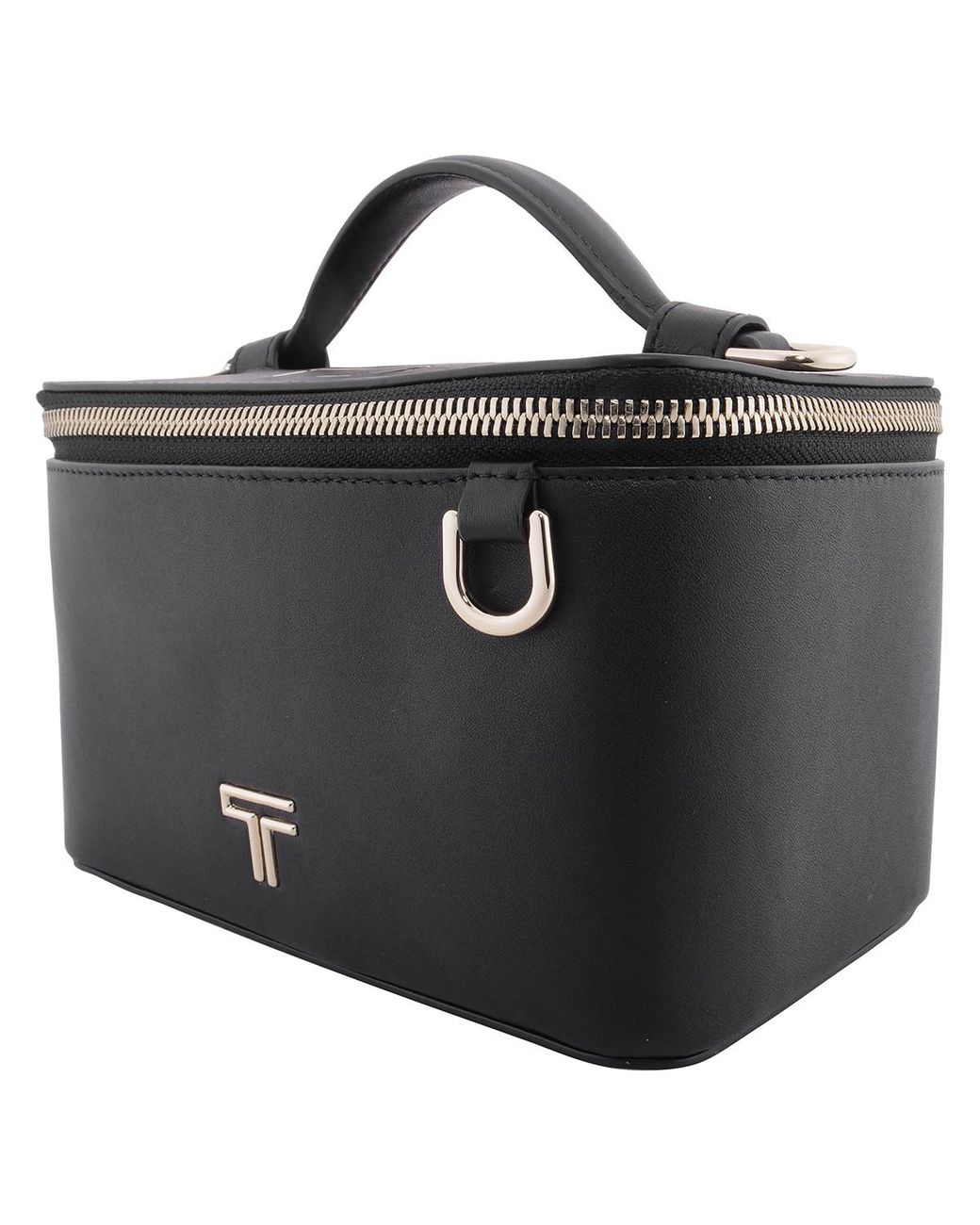 Tumi Black Voyageur Lex Small Train Case Crossbody