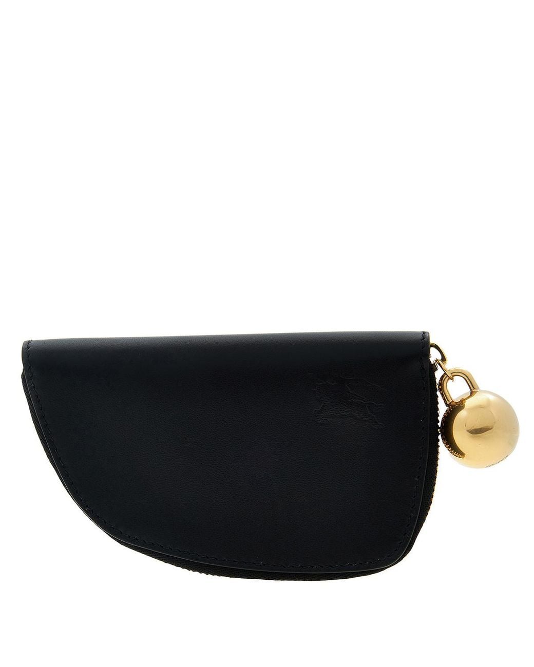 Burberry Black Zip-Around Leather Coin Pouch