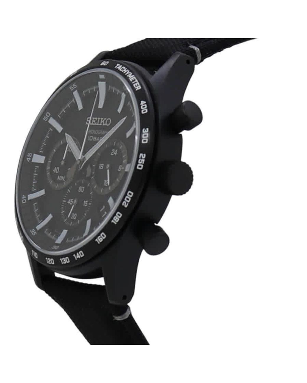 Seiko Essential Chronograph Quartz Dial Watch in Black for Men | Lyst UK