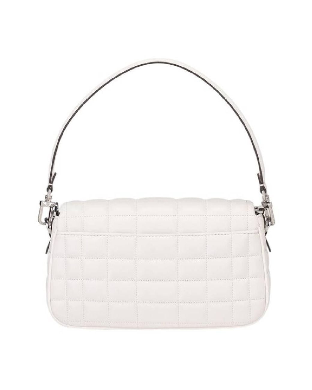 Michael Kors White Chain Strap Logo Detailed Shoulder Bag