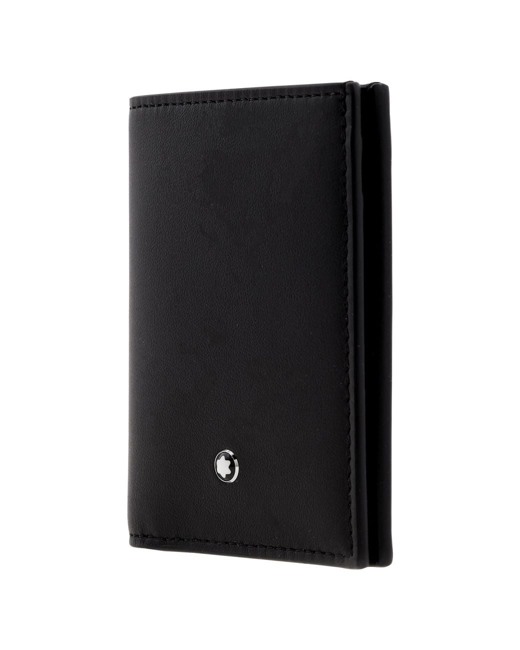 Montblanc Black Soft Mini Leather Wallet 4Cc for men