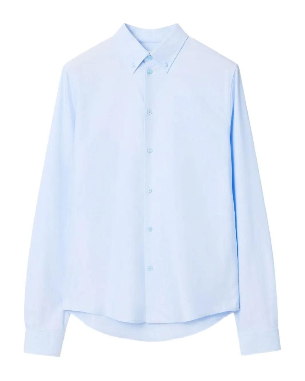 Burberry Blue Slim Fit Cotton Oxford Shirt for men