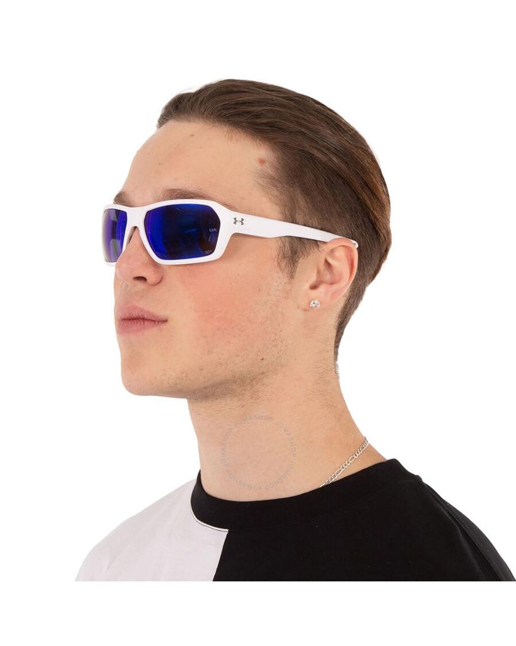 Under Armour Blue Rectangular Sunglasses Ua Recon 6ht7n 64 for Men Lyst