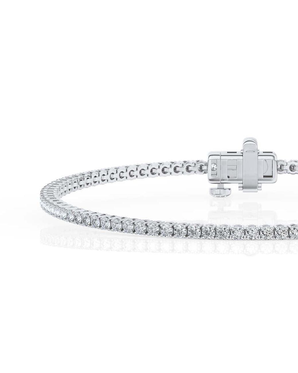 Brilliant Diamond White 2 Cttw Round Lab Grown Diamond Tennis Bracelet for men