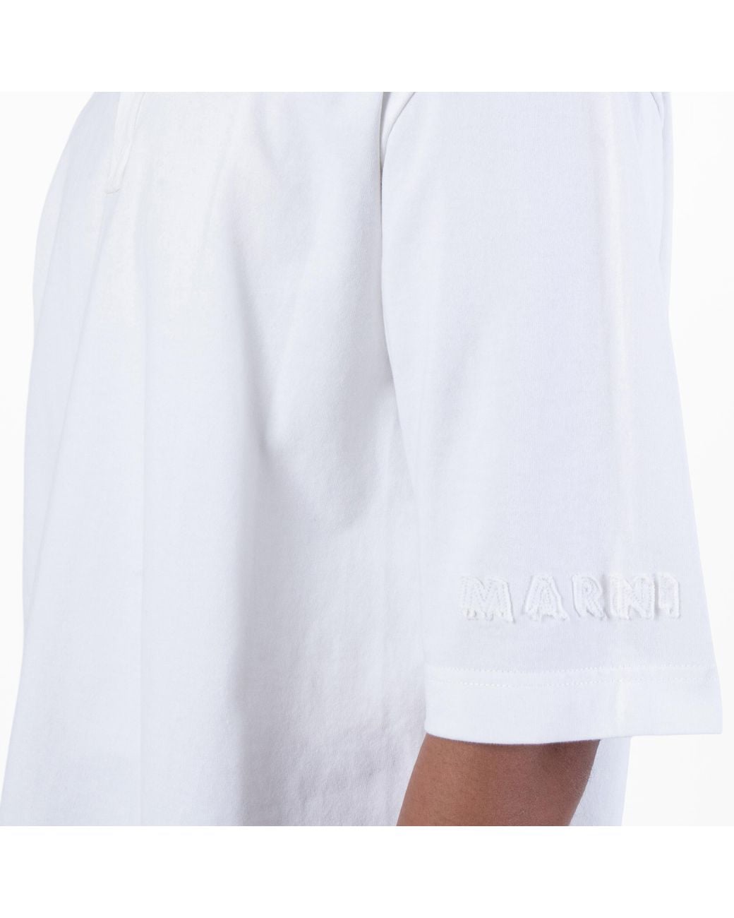 Marni White Short Sleeve Polo Shirt for men