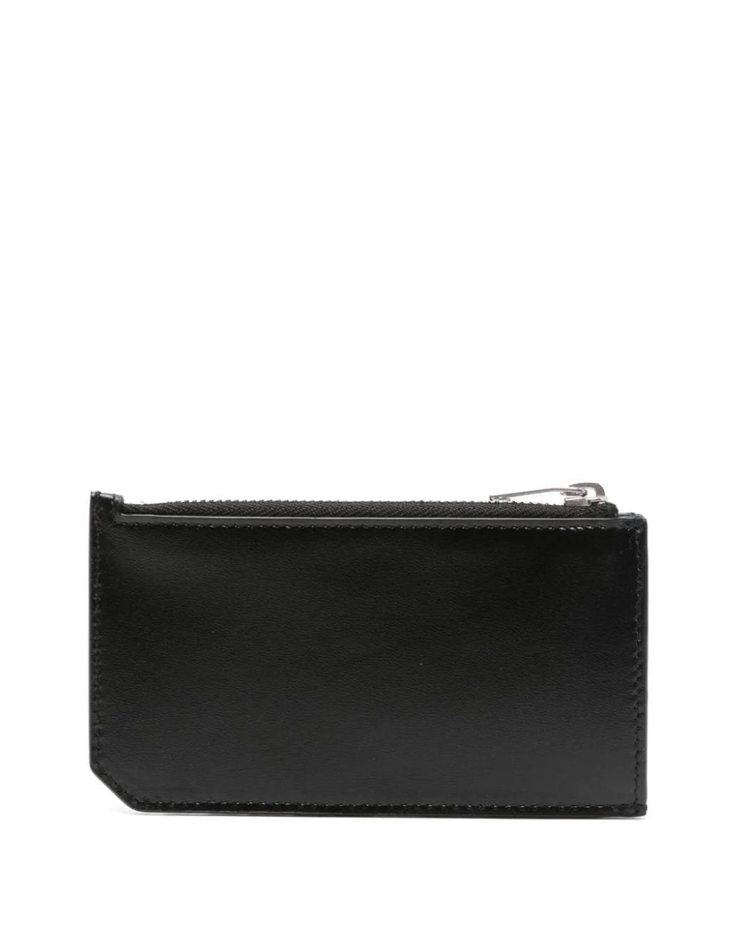 Saint Laurent Black Tiny Cassandre Leather Card Case for men