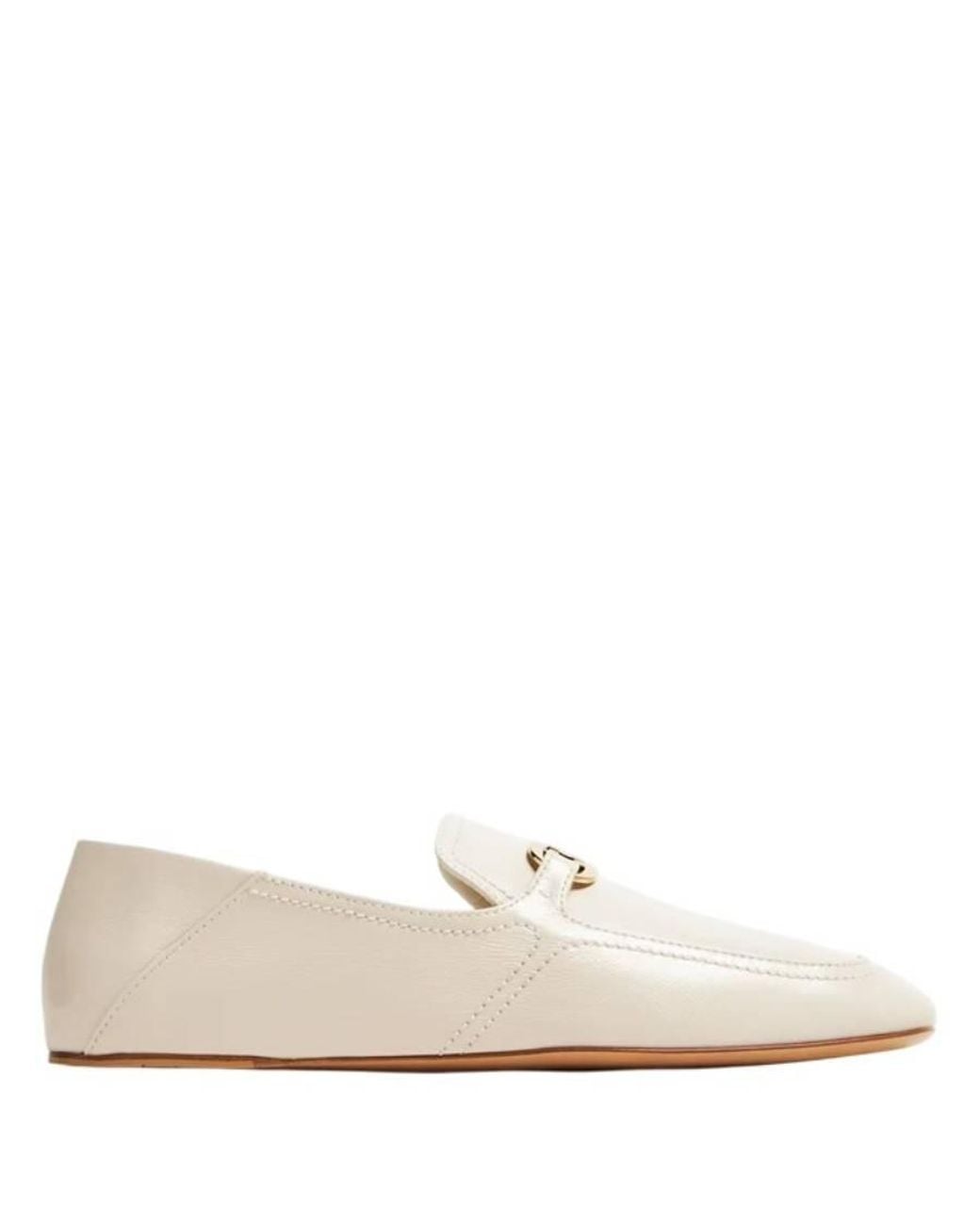 Ferragamo Natural Elaine New Vara Buckle Loafers