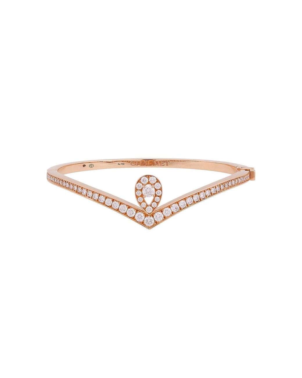 Chaumet Metallic 18K Rose Josephine Aigrette Diamond Bracelet for men