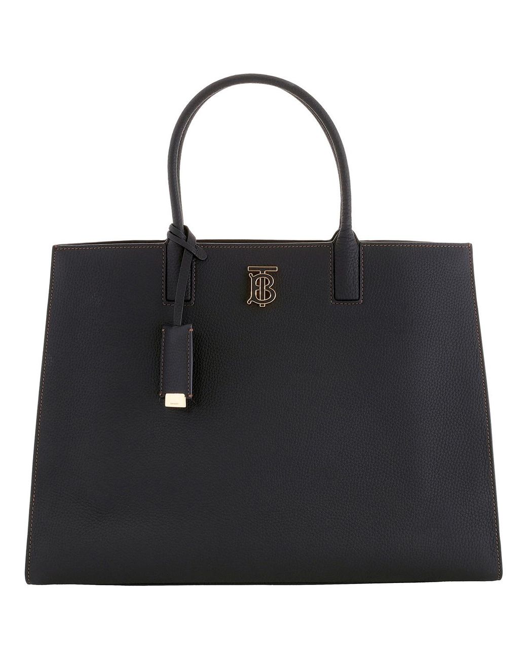Burberry Black Grainy Leather Medium Frances Bag for men