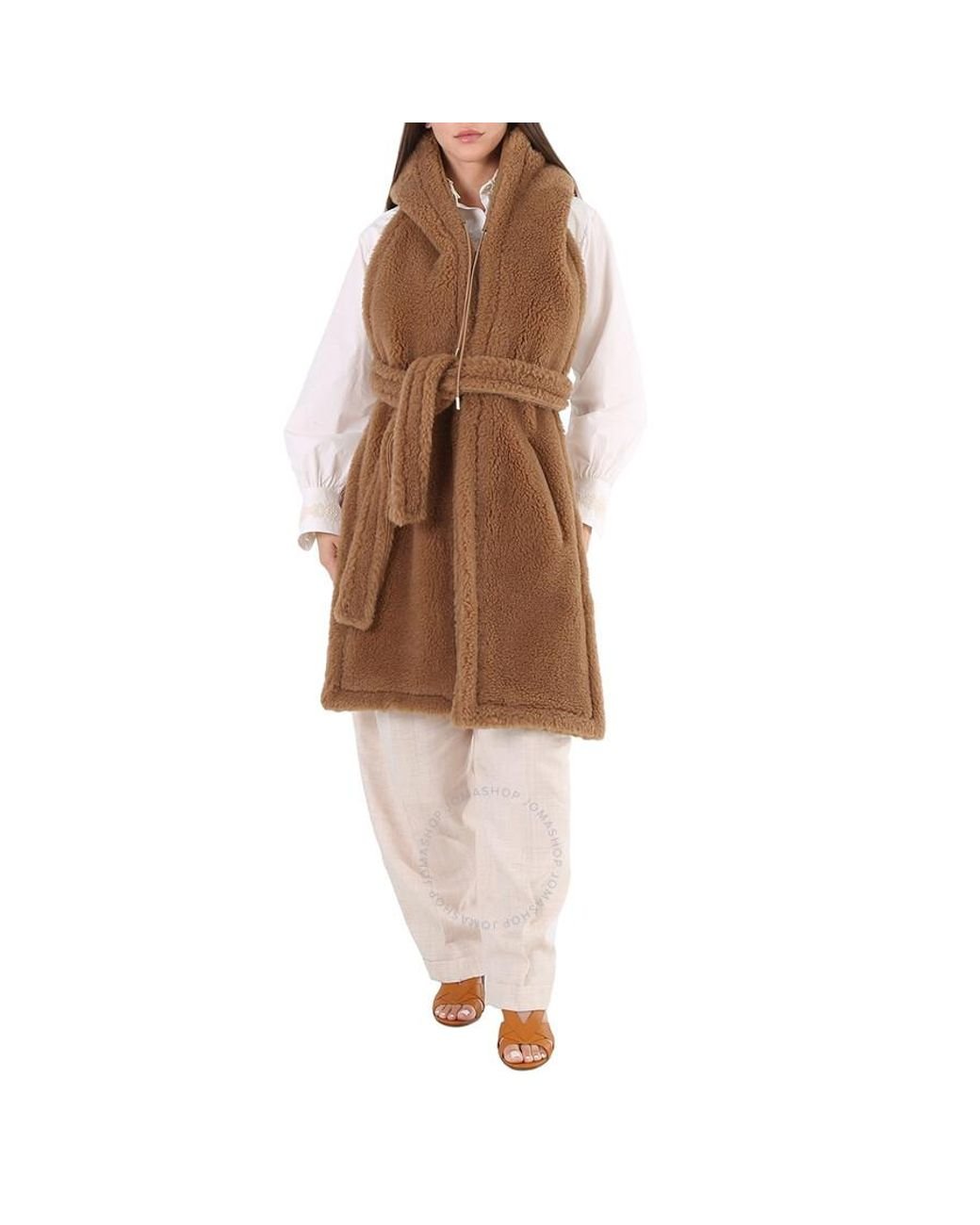 スカーフ MAX MARA 'Curvone' stole Brown Max Mara 'Curvone' Stole in Brown | Lyst