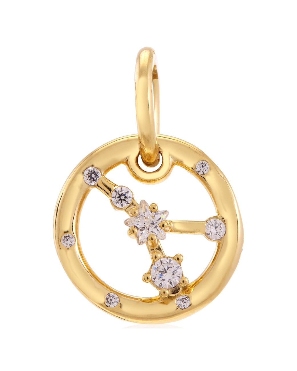 Pandora Metallic Cancer Zodiac 14K-Plated Dangle Charm for men