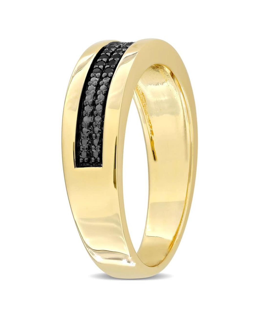 Amour Metallic 1/10Ct Tdw Diamond Double Row Anniversary Band for men
