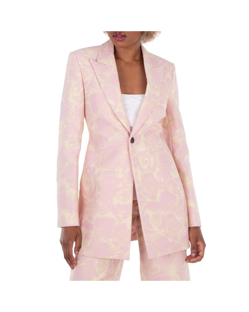 Burberry Natural Rose Wool Tailored Jacket, Brand Size 4 Us for men