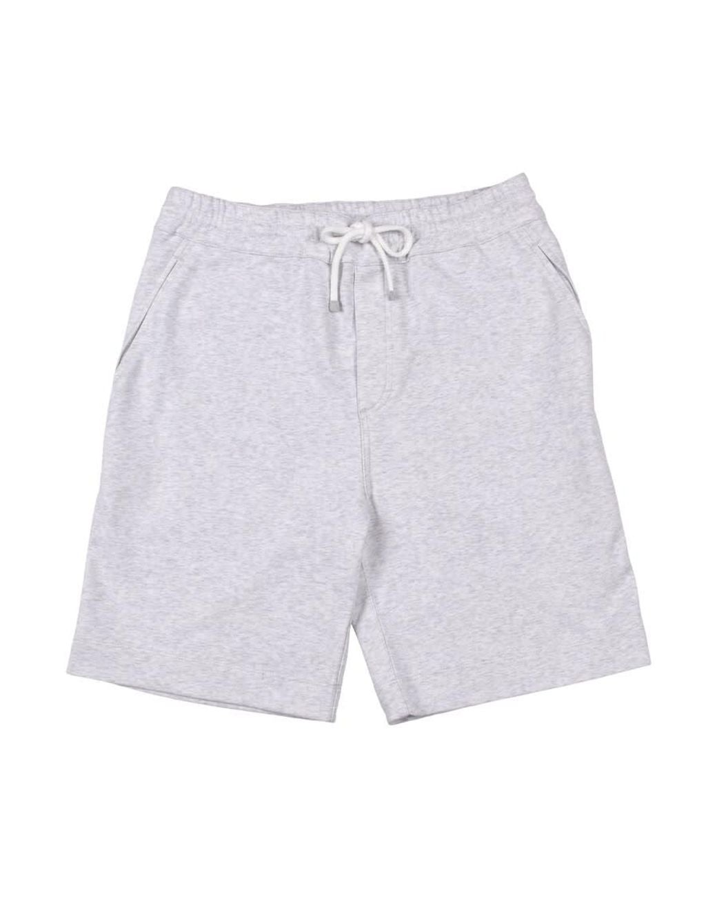 Brunello Cucinelli Blue Pearl Tailored Athletic Shorts, Size Small for men