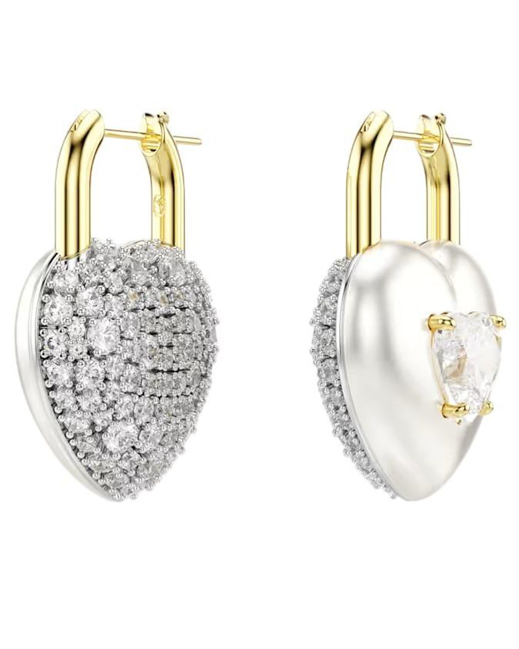 Swarovski Metallic Idyllia Heart Drop Earrings