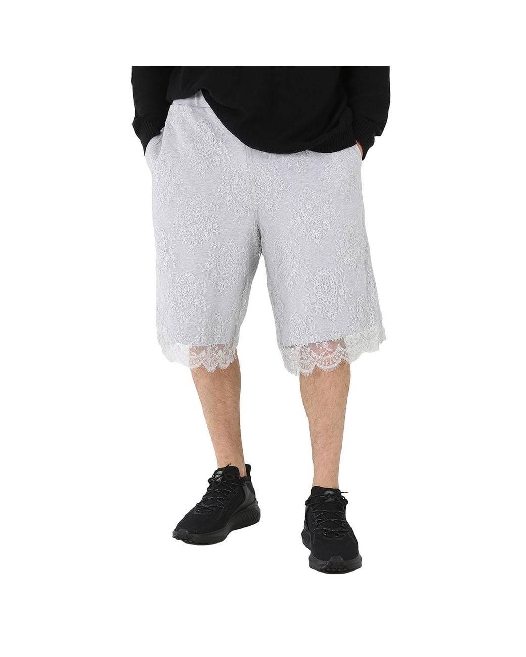 Burberry Gray Light Pebble Chantilly Drawcoard Shorts for men