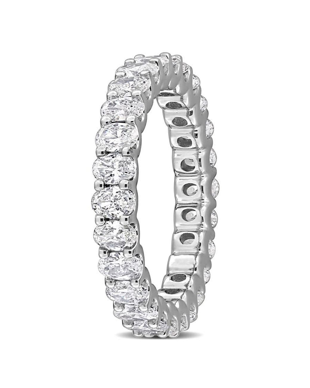 Created Forever Metallic 2Ct Tw Oval-Cut Lab Grown Diamond Eternity Ring for men