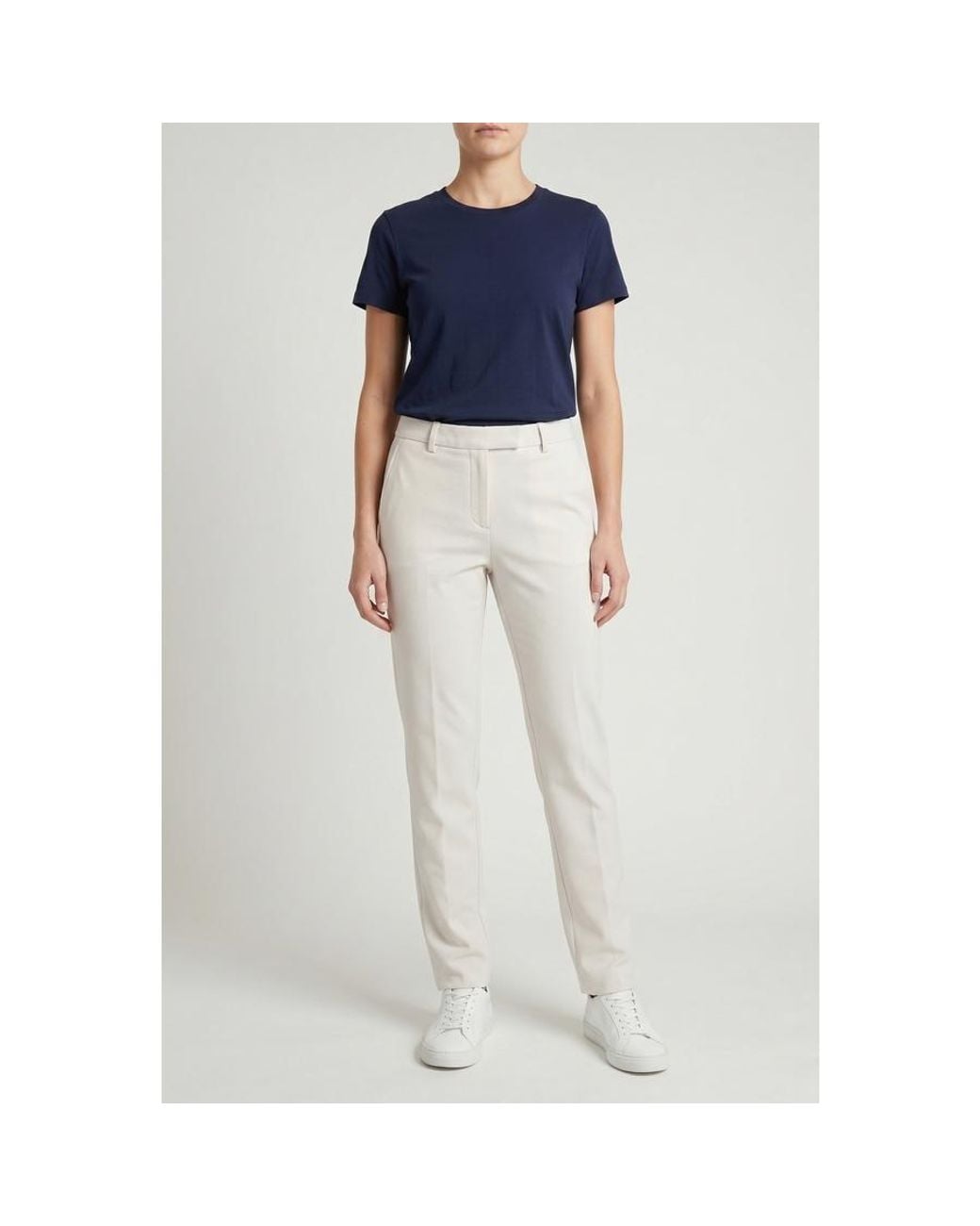 Brunello Cucinelli Blue Off Tailored Cotton Trousers, Brand Size 38 (Us for men