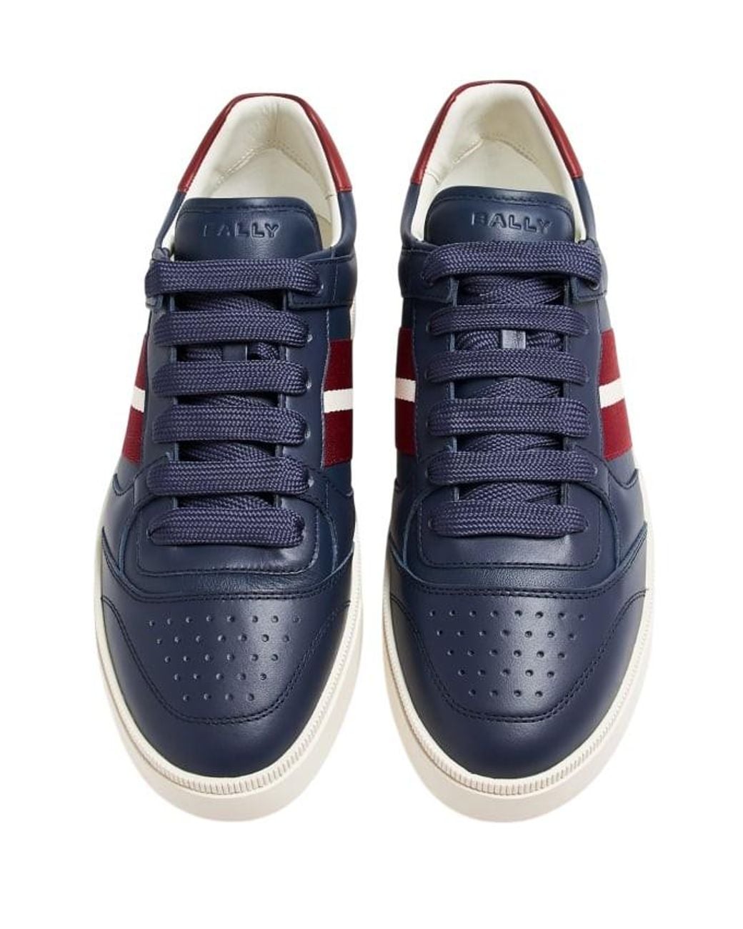 Bally Blue Rebby Leather Low-Top Sneakers for men
