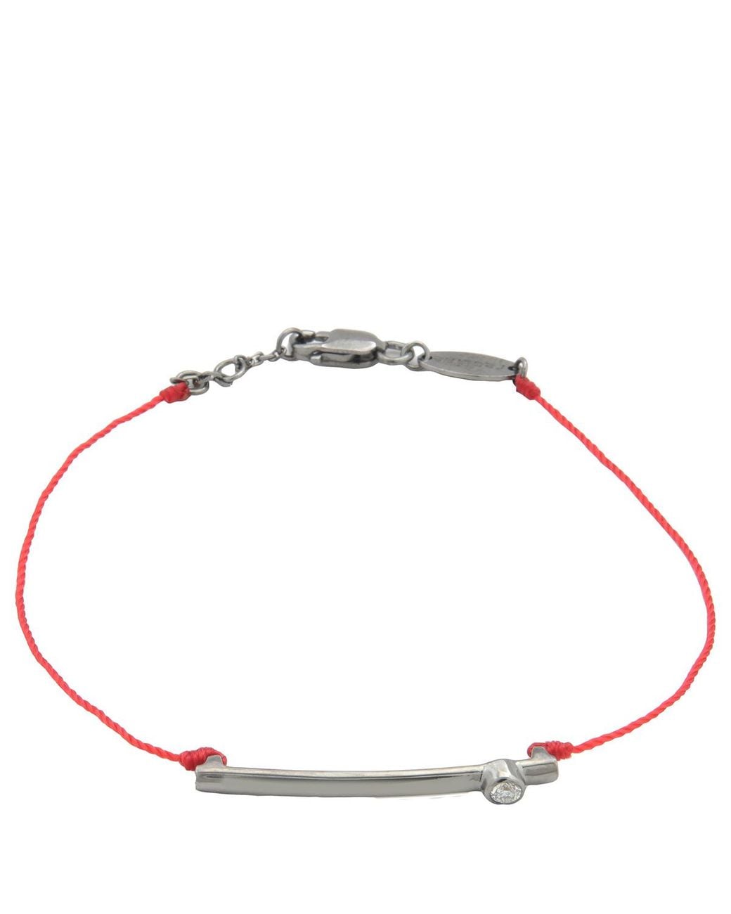 RedLine Metallic Tube 0.05Ct Round Diamond String Bracelet