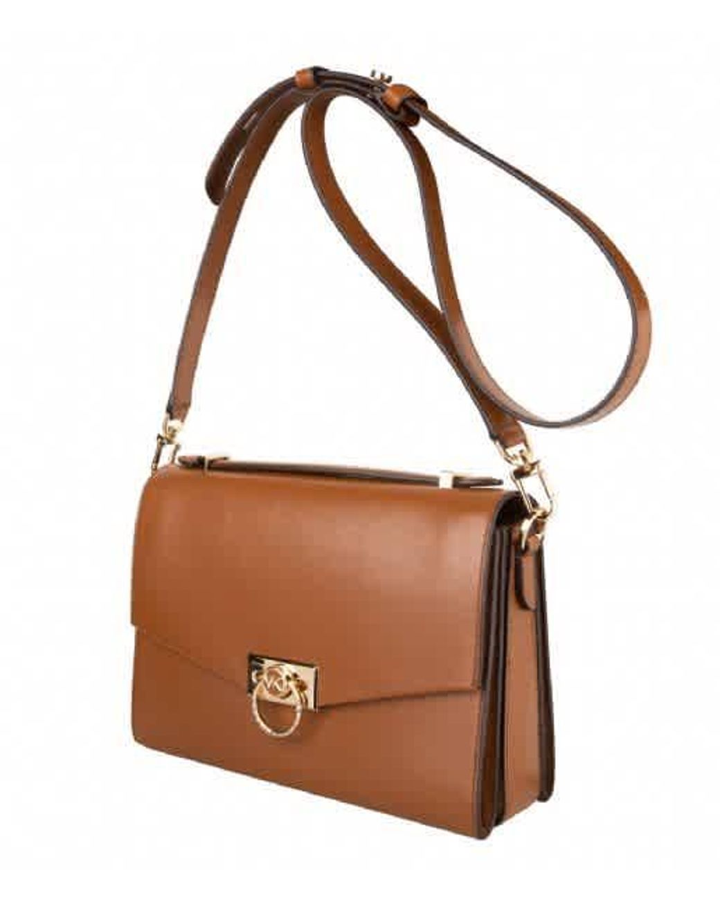Michael Kors Hendrix Leather Messenger Bag in Brown | Lyst Canada