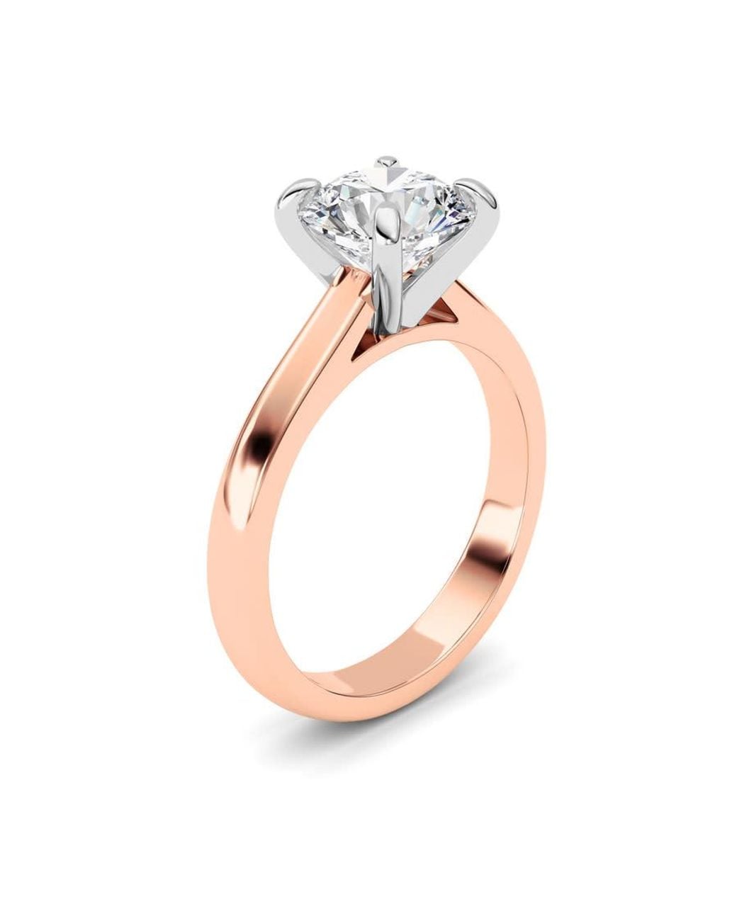 Mure And Co Pink 2Ctw Round Shaped Lab Grown Diamond (E/Vs) Classic Solitaire Engagement Ring for men